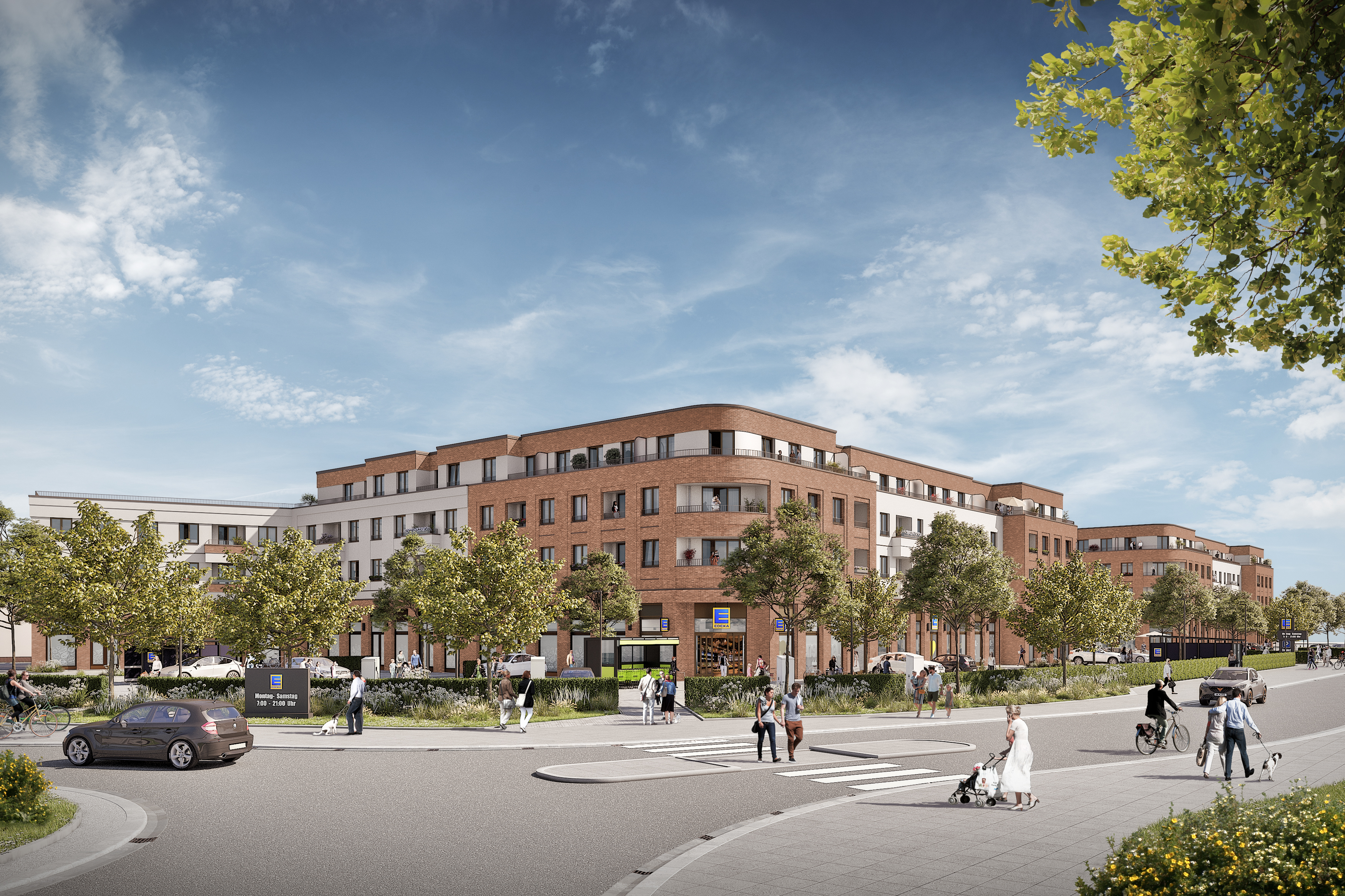 Visualization of the new BUWOG building project on Rosa-Luxemburg-Allee in Elstal