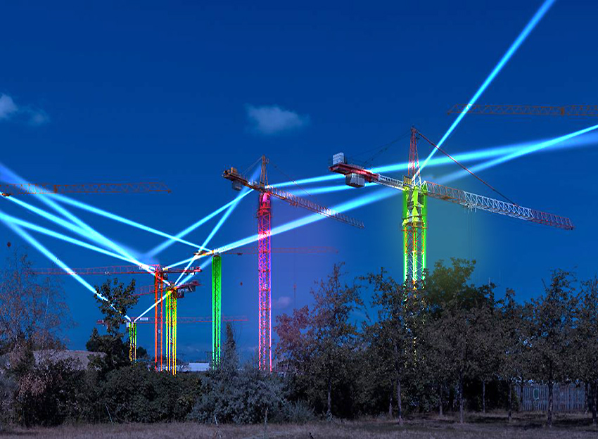 Kunstfestival Berlin leuchtet: 2018 - Lichtinstallation bei BUWOG THE ONE