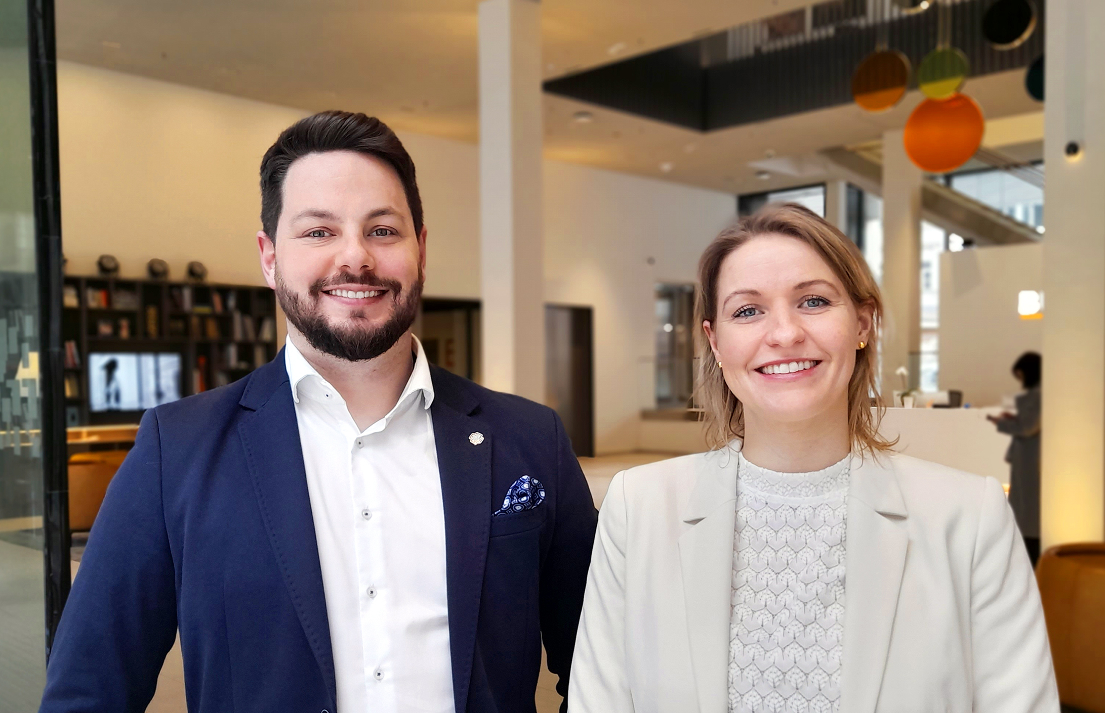 Portrait of the two BIM experts Michael Hallinger and Johanna Lippitz