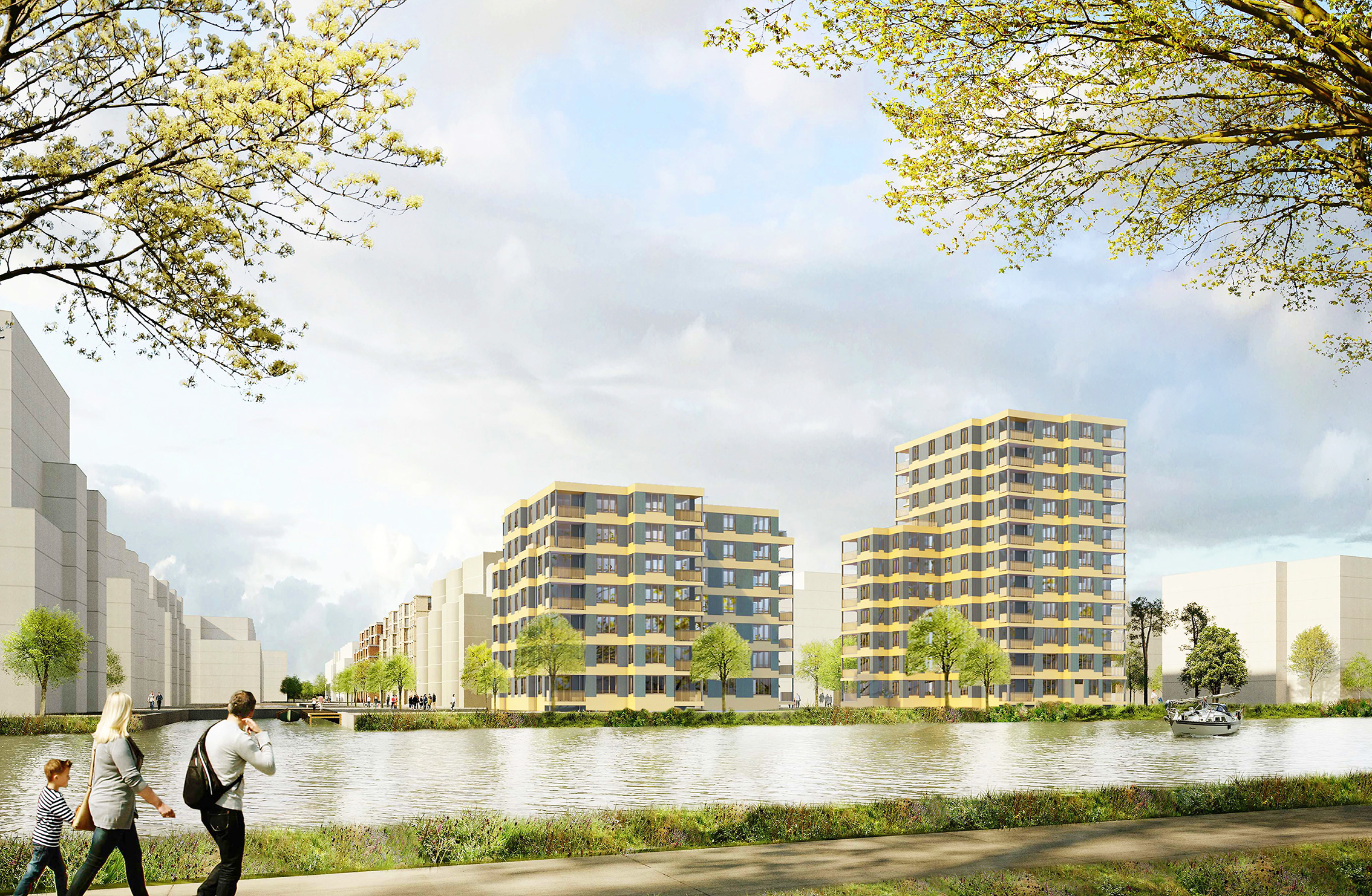 Visualisierung der Duplex Architekten für die Insel Gartenfeld